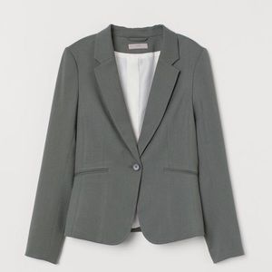 H&M Green Grey Fitted Blazer